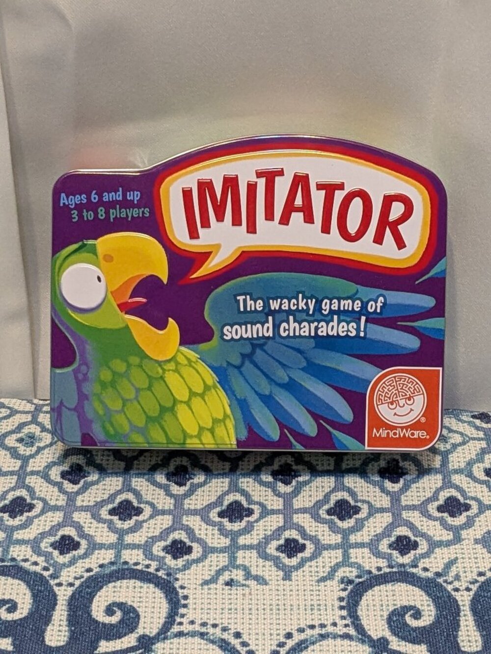 IMITATOR by MindWare Sound Charades COMPLETE Fun Family Game In Tin Ages 6+